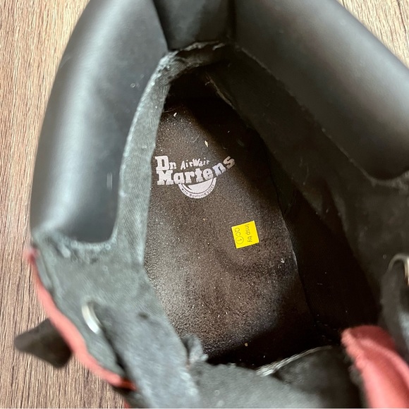 *Dr Marten | Maelly Lace Up Canvas Padded Collar Boot in Cherry Red Size 7 - Picture 9 of 15